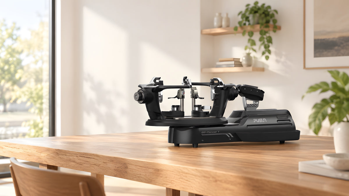 PS-Smart T tabletop tennis stringing machine on a workbench