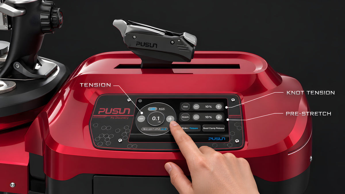 Hand adjusting settings on the PS-Discovery touchscreen